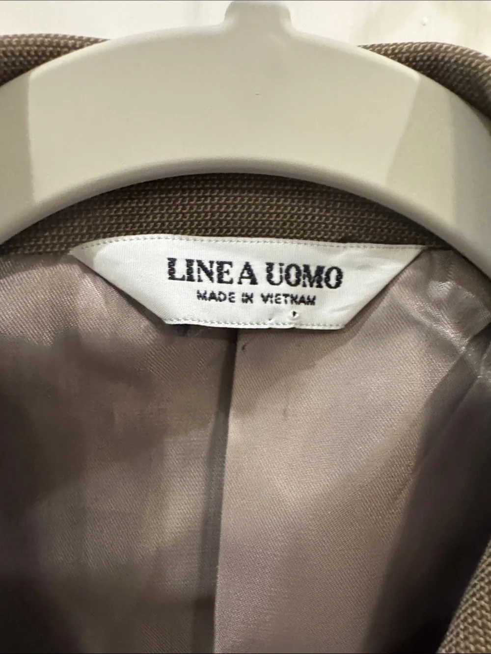 38 Short Linea Uomo Men's Double-Breasted Tailored Brown Suit Blazer